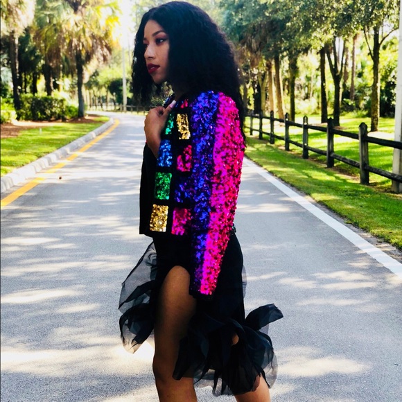 Black dress with tulle - Picture 5 of 5